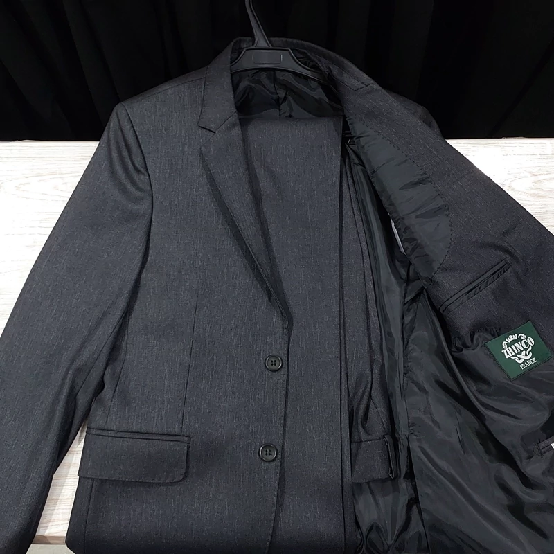 کت و شلوار مردانه رنگ ذغالی خاص سایز 40